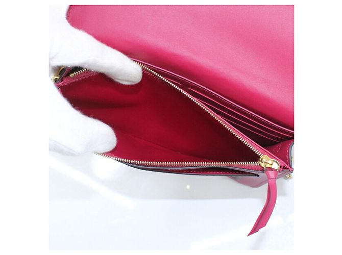 Borsa a tracolla portafoglio con catena Louis Vuitton Fuschia Monogramma - vista 9