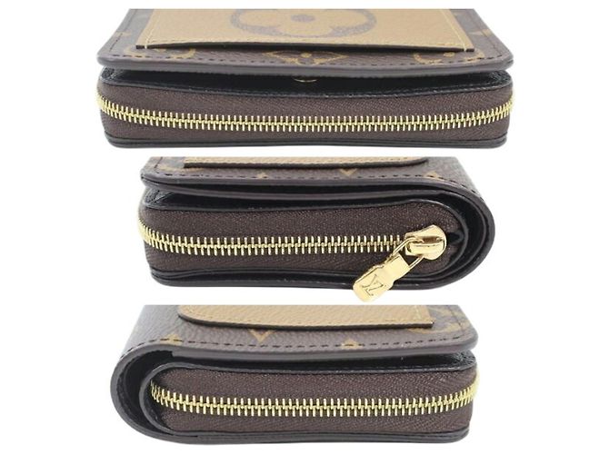 Cartera bi-fold Louis Vuitton Monogram Reverse Castaño Monograma - vista 4