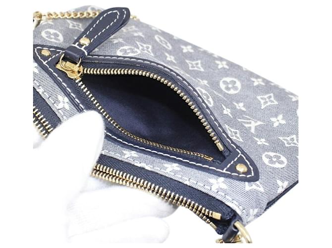 Louis Vuitton Mini Pochette Accessoires Negro Azul marino Monograma - vista 11