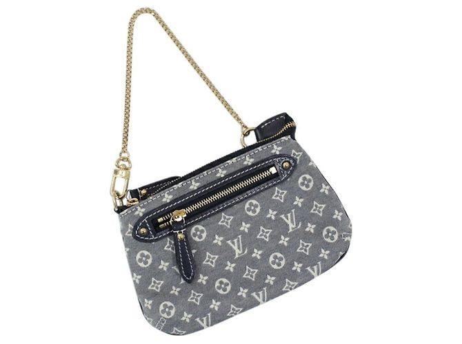 Louis Vuitton Mini Pochette Accessoires Negro Azul marino Monograma - vista 3