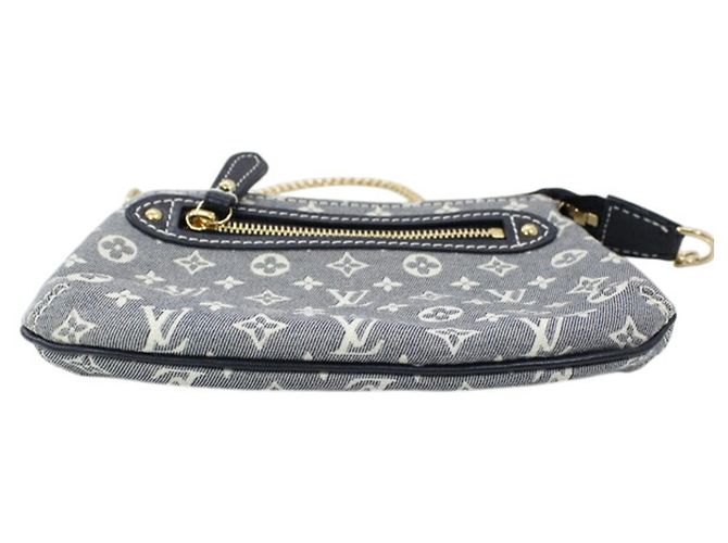 Louis Vuitton Mini Pochette Accessoires Negro Azul marino Monograma - vista 9