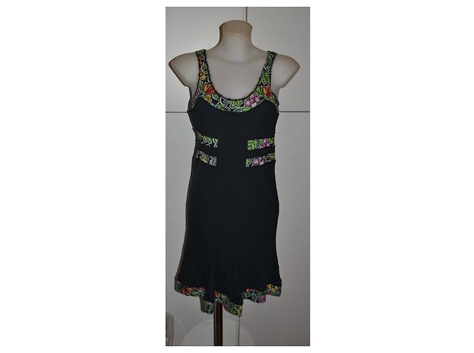 Blumarine Minikleid mit Blumenprint Schwarz Mehrfarben - Ansicht 2
