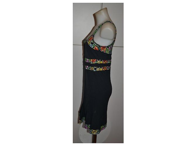 Blumarine Minikleid mit Blumenprint Schwarz Mehrfarben - Ansicht 3