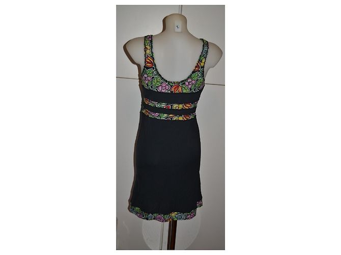 Blumarine Minikleid mit Blumenprint Schwarz Mehrfarben - Ansicht 4