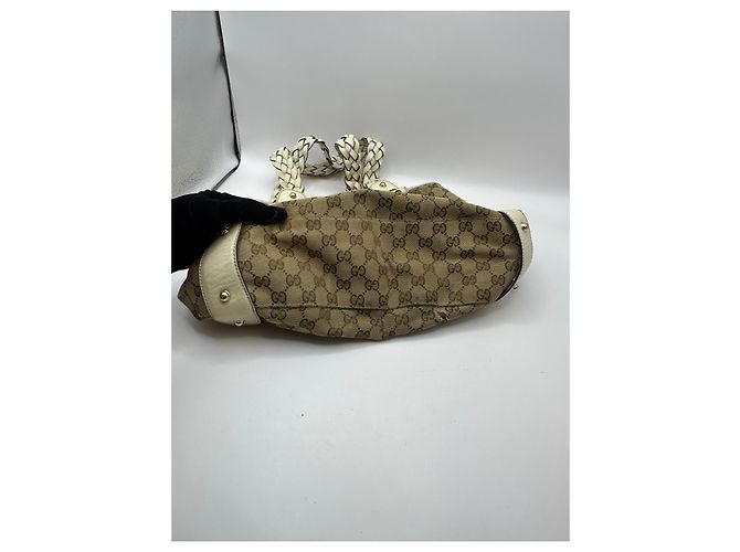 Borsa a tracolla Gucci Pelham in tela monogramma GG Marrone Beige - vista 12