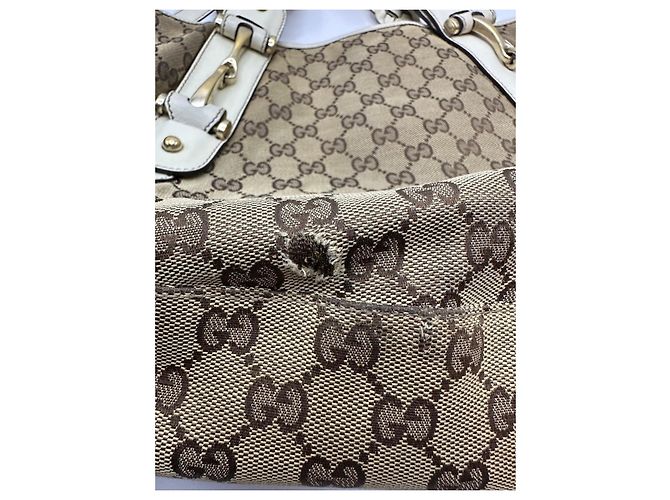 Borsa a tracolla Gucci Pelham in tela monogramma GG Marrone Beige - vista 13