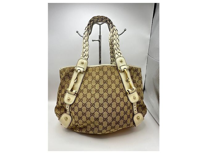 Borsa a tracolla Gucci Pelham in tela monogramma GG Marrone Beige - vista 2