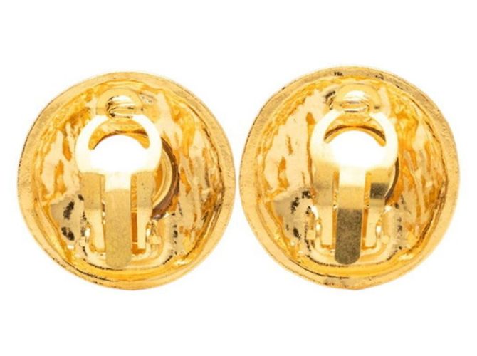 Orecchini a clip Chanel Vintage Coco Mark Logo D'oro - vista 2