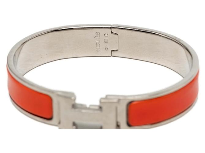 Hermès Bracciale con Charms Hermes Click H PM Argento Arancione - vista 5
