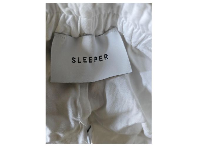 Autre Marque Sleeper Conjunto de Pijama em Viscose Branca com Penas Branco - vista 2
