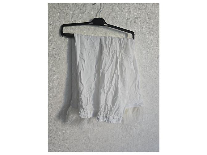 Autre Marque Sleeper Conjunto de Pijama em Viscose Branca com Penas Branco - vista 8