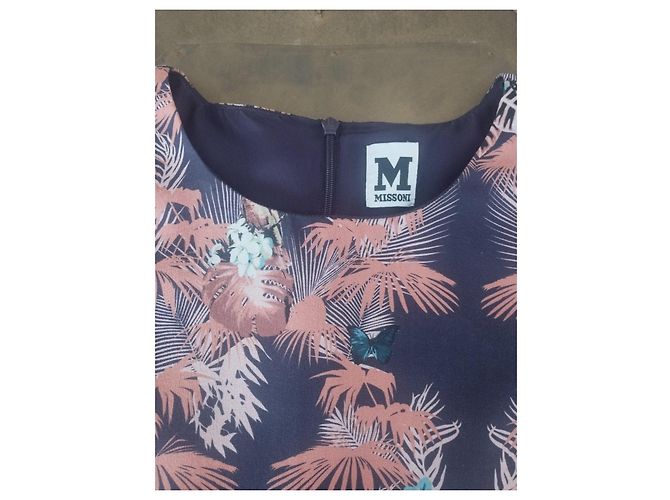Vestido corto Missoni estampado tropical Rosa Verde Morado oscuro - vista 4