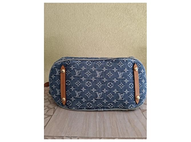 Speedy Borsa Louis Vuitton Denim Monogram Hobo Blu - vista 6