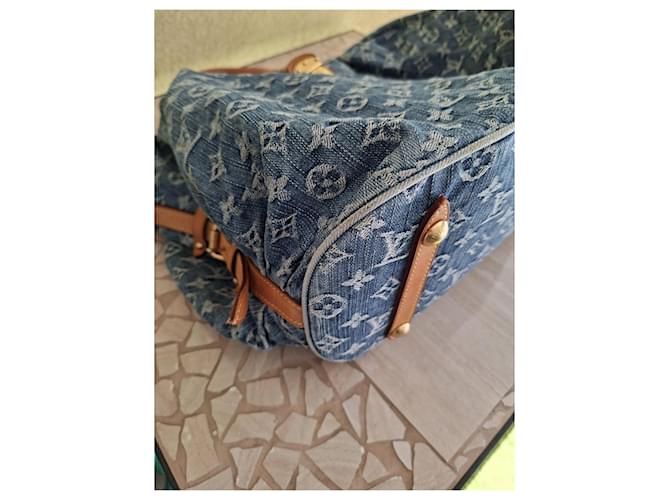 Speedy Borsa Louis Vuitton Denim Monogram Hobo Blu - vista 8