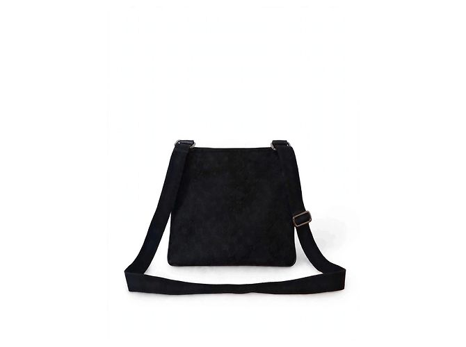 Borsa a tracolla Gucci in tela monogram nera Nero - vista 2