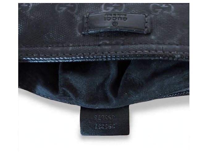 Borsa a tracolla Gucci in tela monogram nera Nero - vista 5