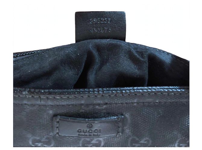 Borsa a tracolla Gucci in tela monogram nera Nero - vista 6