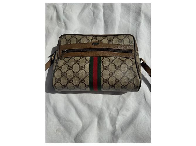 Borsa a tracolla Gucci Ophidia GG Supreme Marrone Monogramma - vista 3