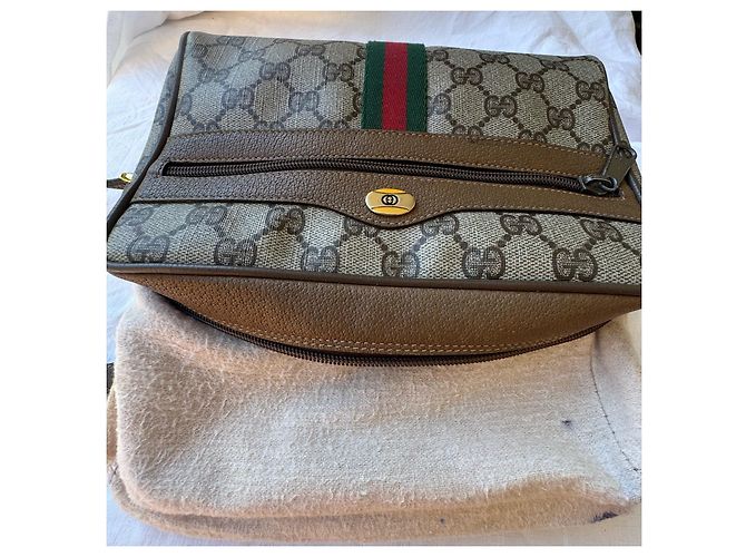 Borsa a tracolla Gucci Ophidia GG Supreme Marrone Monogramma - vista 9