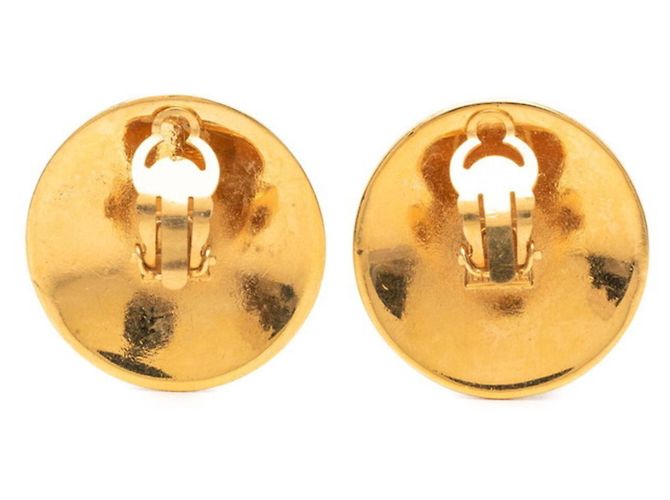 Pendientes de clip Chanel Coco Mark con motivo de flores Negro Roja Dorado - vista 2