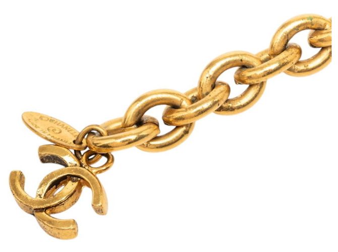Timeless Cinturón Chanel Coco Mark de triple cadena Dorado - vista 2