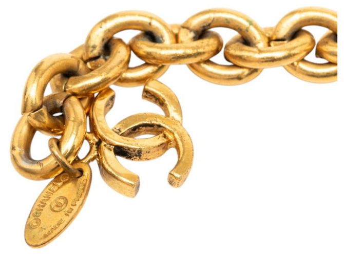 Timeless Cinturón Chanel Coco Mark de triple cadena Dorado - vista 3