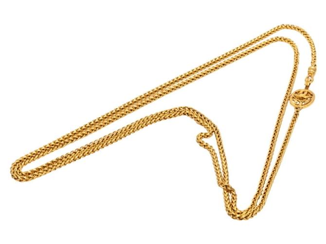 Collana lunga a catena vintage Chanel Coco Mark D'oro - vista 2
