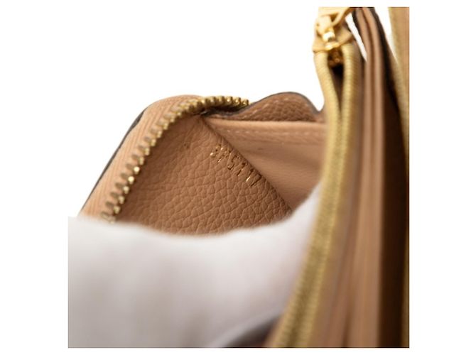 Zippy Cartera larga de cuero beige Louis Vuitton - vista 8