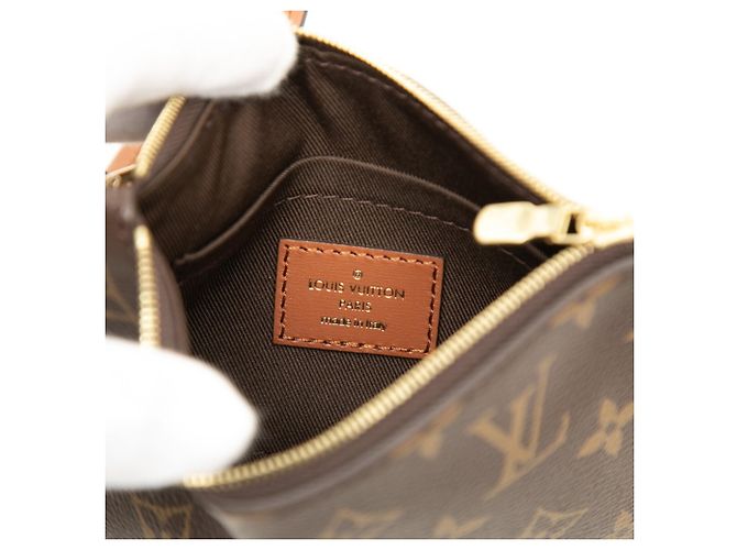 Borsa a mano e pochette Louis Vuitton marrone - vista 5
