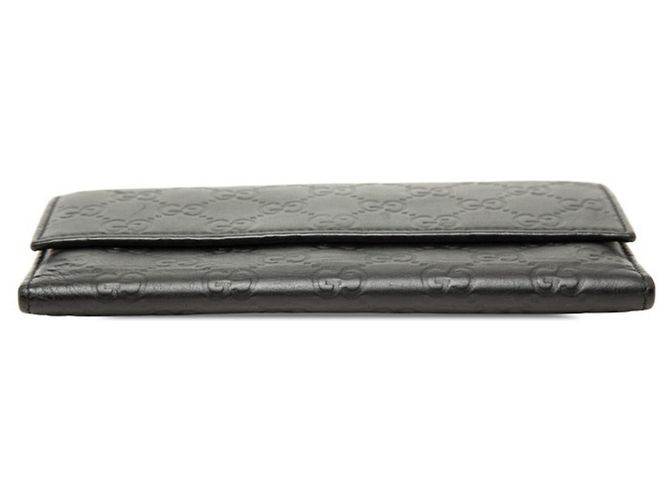Cartera larga Gucci Guccissima tri-fold Negro - vista 3