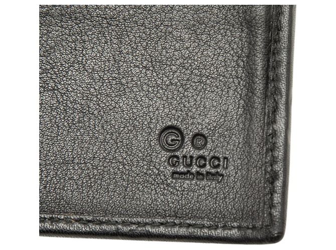 Cartera larga Gucci Guccissima tri-fold Negro - vista 6