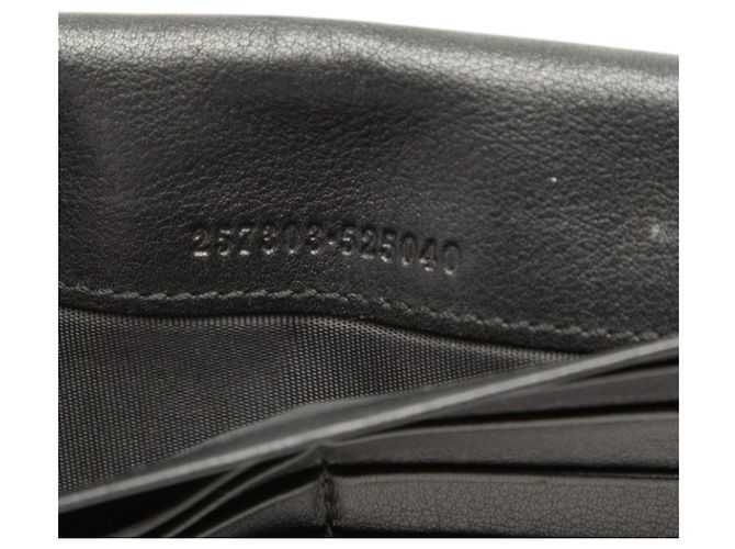 Cartera larga Gucci Guccissima tri-fold Negro - vista 7