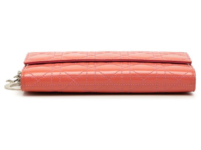 Cartera larga Lady Dior Cannage de Christian Dior Rosa - vista 3