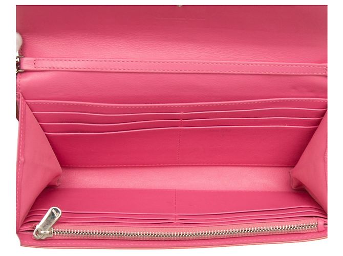 Cartera larga Lady Dior Cannage de Christian Dior Rosa - vista 5