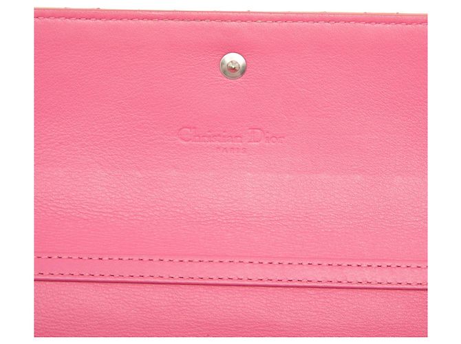 Cartera larga Lady Dior Cannage de Christian Dior Rosa - vista 6
