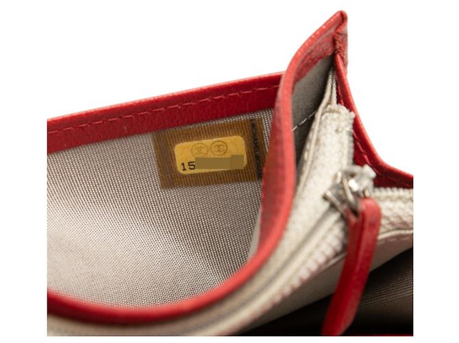 Cartera larga bi-fold Chanel Coco Mark Camellia Roja - vista 6