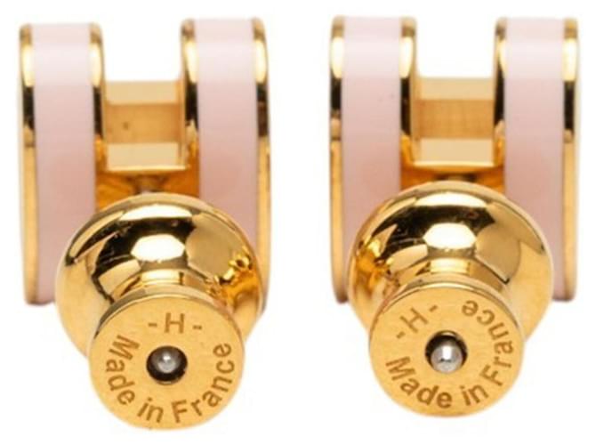Hermès Orecchini a lobo Hermes Pop H Mini Rosa D'oro - vista 2