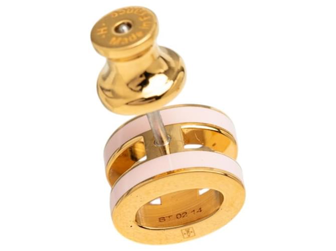 Hermès Orecchini a lobo Hermes Pop H Mini Rosa D'oro - vista 6