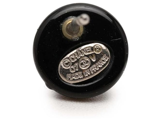 Timeless Orecchini a lobo rotondi Chanel Coco Mark Nero Argento - vista 3