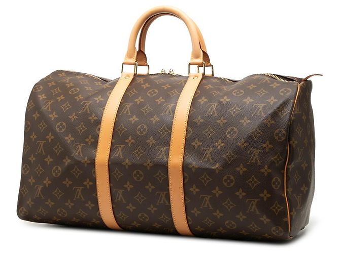 Borsa Boston Louis Vuitton Monogram Keepall 50 Marrone - vista 2