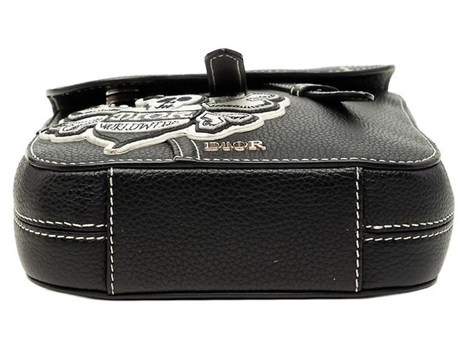 Borsa a tracolla Saddle Christian Dior Dior x Shawn Stussy Nero - vista 3