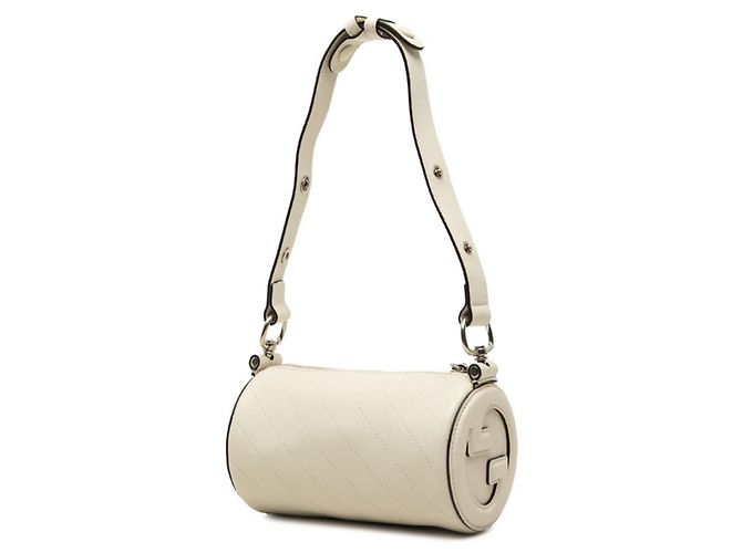 Borsa a tracolla Gucci Blondie in pelle bianca Bianco - vista 2