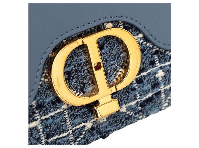 Borsa Christian Dior Dior Cannage Jolie Mini Blu - vista 4