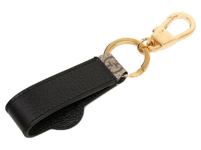 Gucci GG Supreme Interlocking G Schlüsselanhänger Schwarz Beige - Ansicht 2