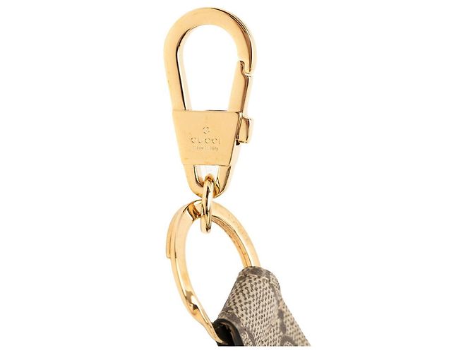 Gucci GG Supreme Interlocking G Schlüsselanhänger Schwarz Beige - Ansicht 3