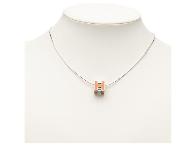 Hermès Collana Hermes Cage d'H H-Cube in Argento 925 - vista 6