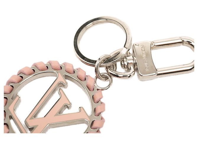 Louis Vuitton Portefeuille Berry Charm Keychain Argento Rosa - vista 3
