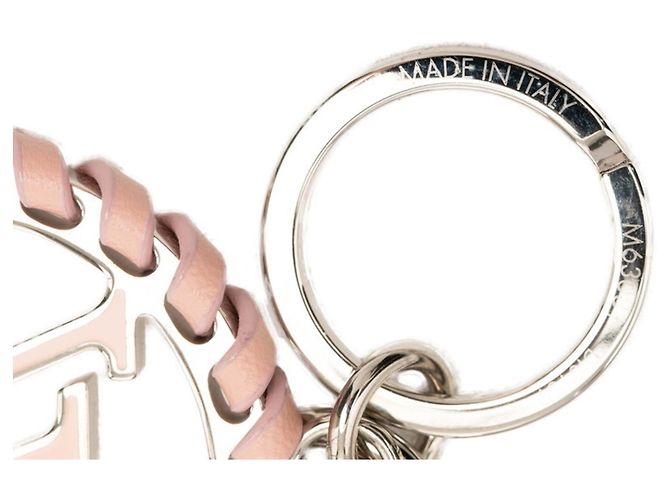 Louis Vuitton Portefeuille Berry Charm Keychain Argento Rosa - vista 5