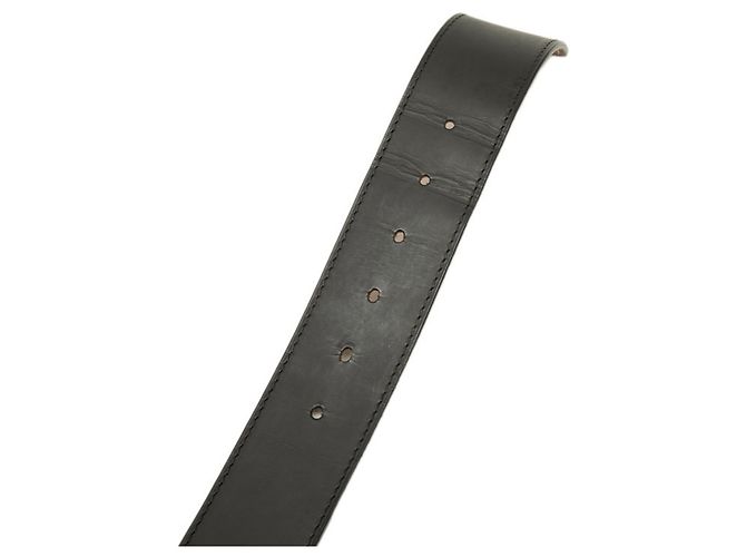 Louis Vuitton Ceinture Jeans Belt in pelle nera Nero - vista 7
