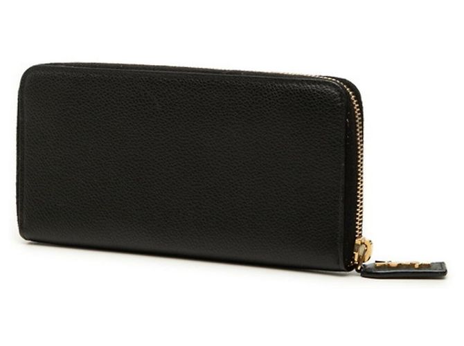 Cartera larga de piel negra Saint Laurent Negro - vista 2